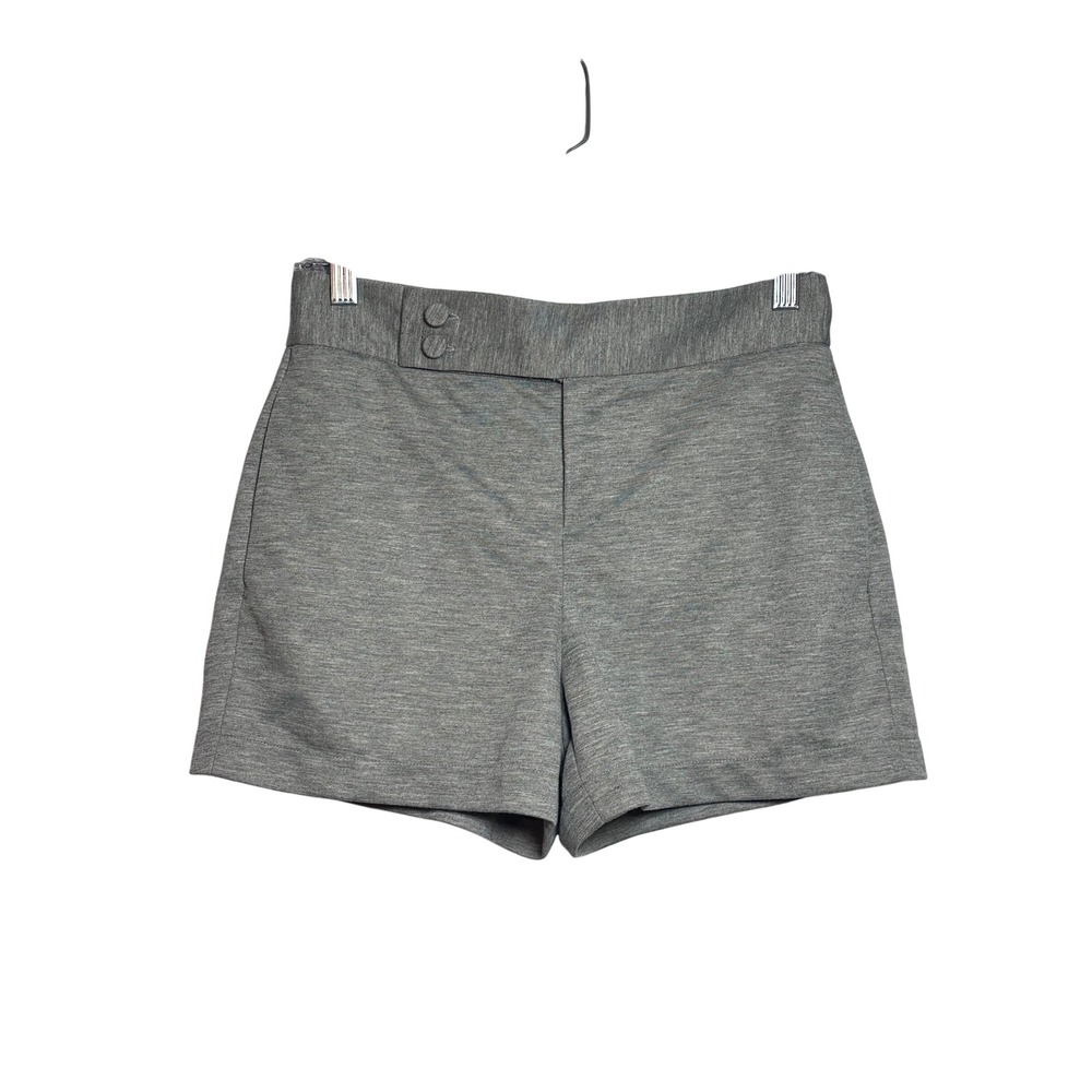 Robert Rodriguez Heather Grey High Waist‎ Button Detail Knit Shorts NWT Size S